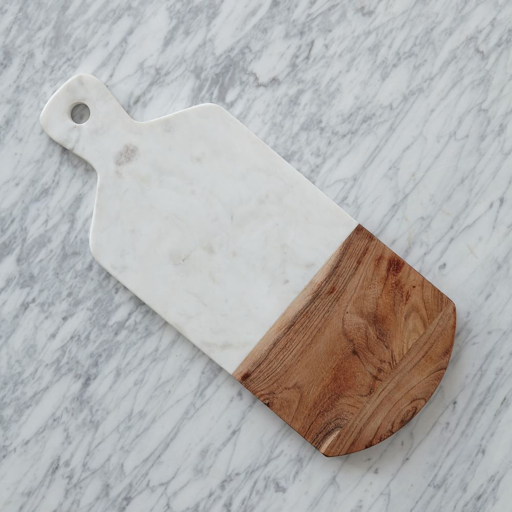marble and wood chopping board