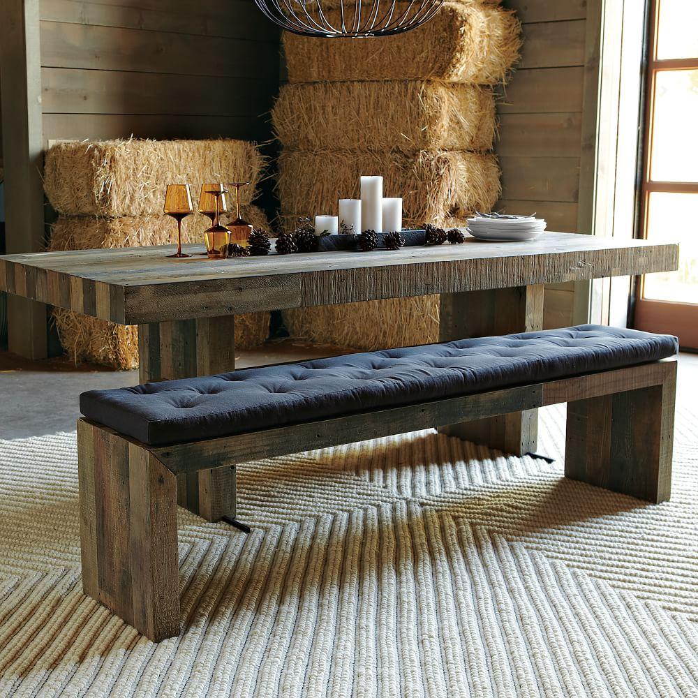 Tufted Dining Bench Cushion | west elm UK