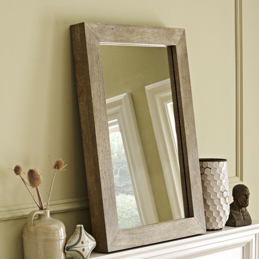 Parsons Wall Mirror - Natural Solid Wood | west elm UK