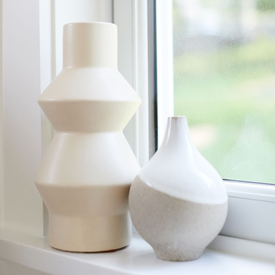 Half-Dipped Stoneware Vases