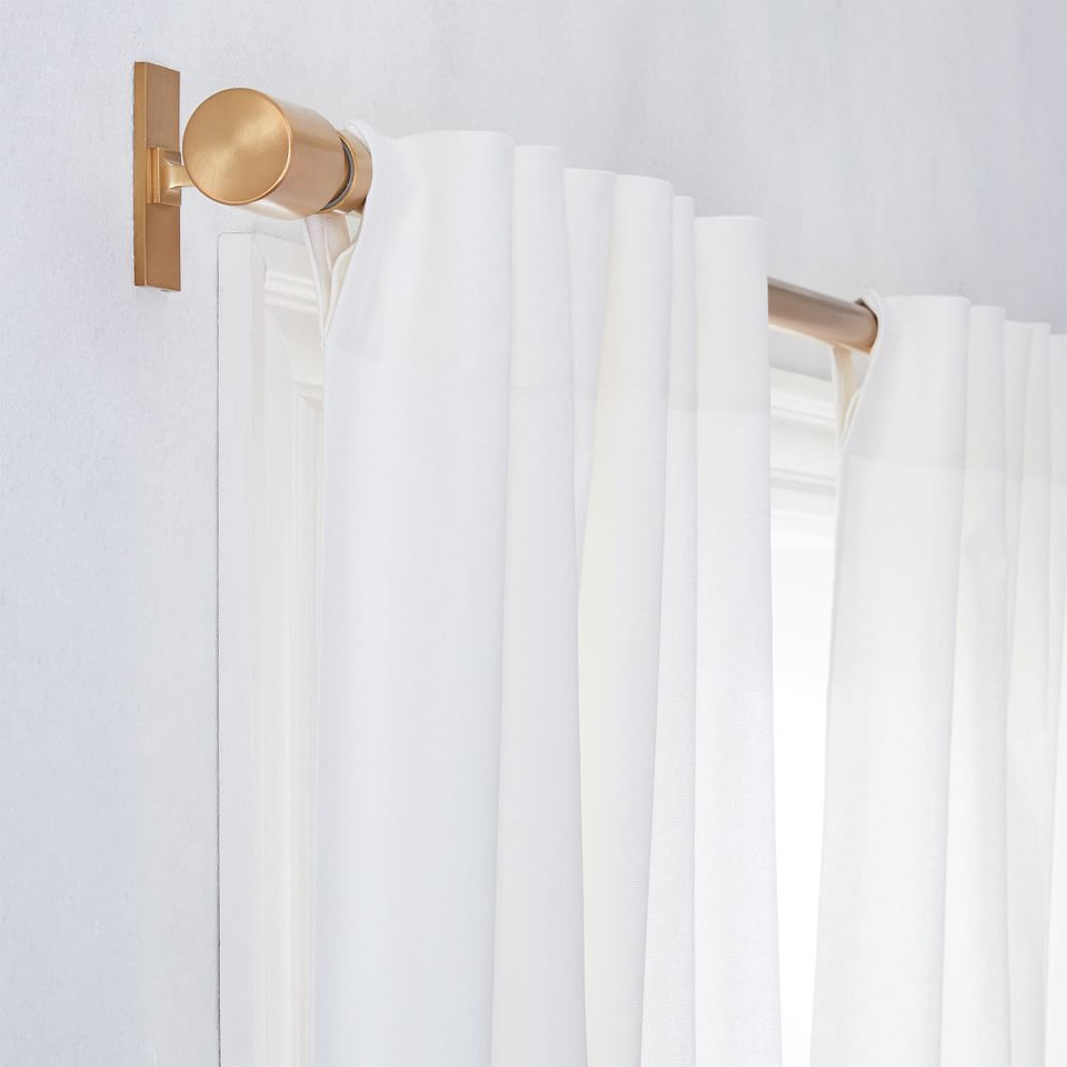 Linen Cotton Blackout Curtain - Stone White