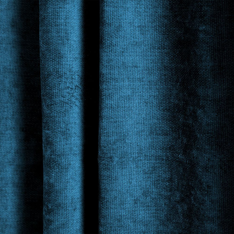 Worn Velvet Blackout Curtain - Regal Blue