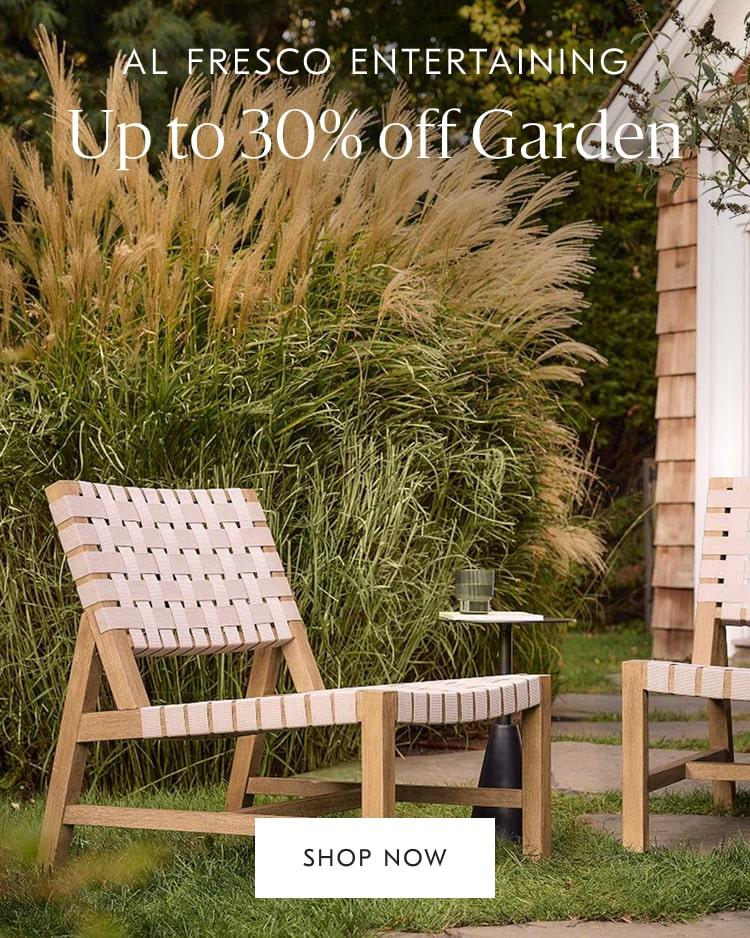 Up to 30% garden furniture