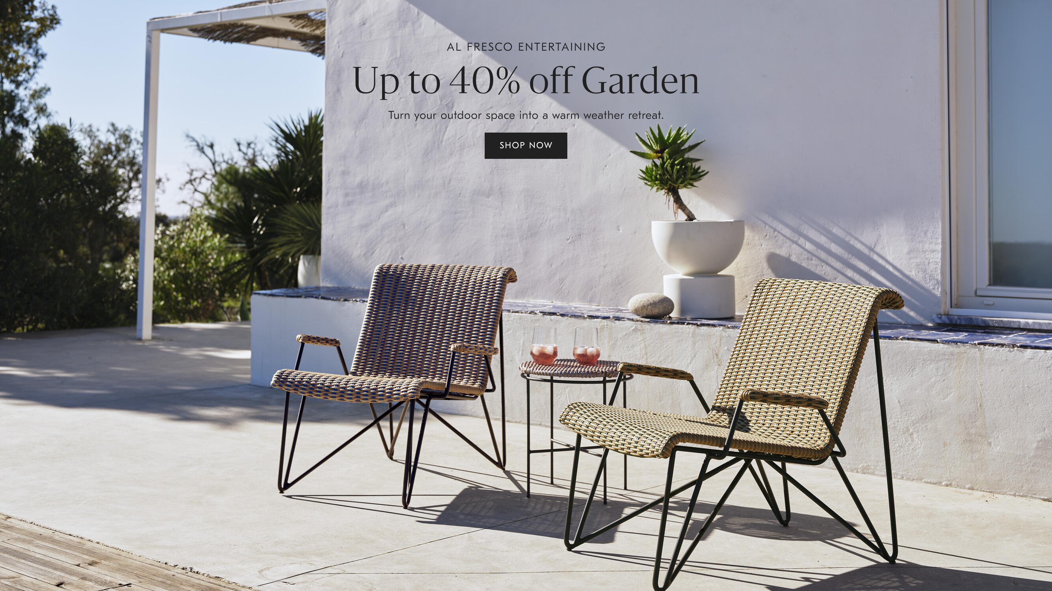 Up to 40% off Garden Furniture