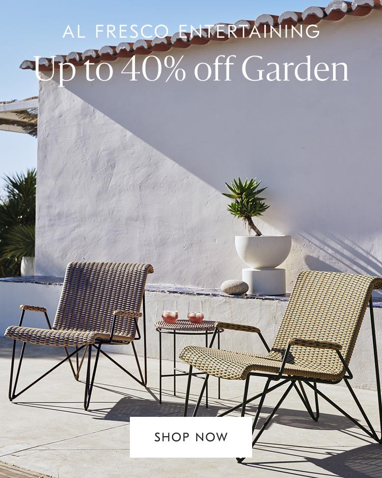 Up to 40% garden furniture