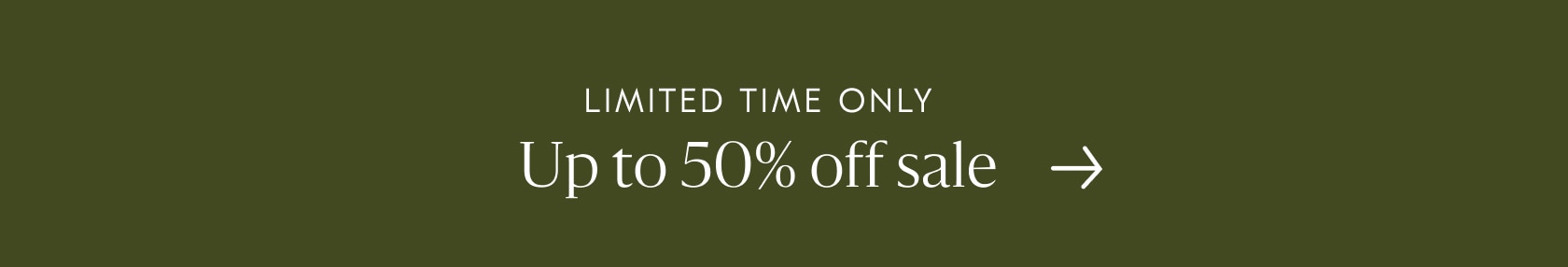 Up to 50% off Sale