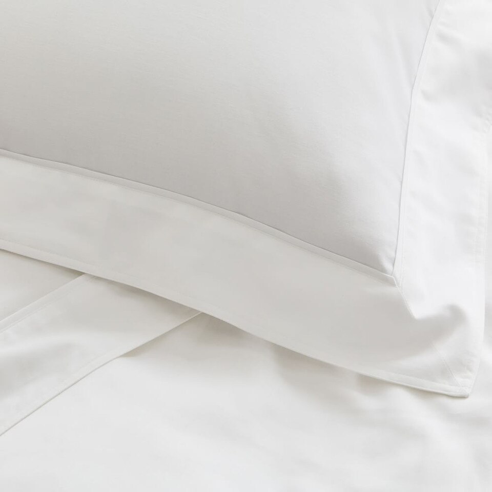 400-Thread-Count Organic Sateen Wide Hem Duvet Cover & Pillowcases
