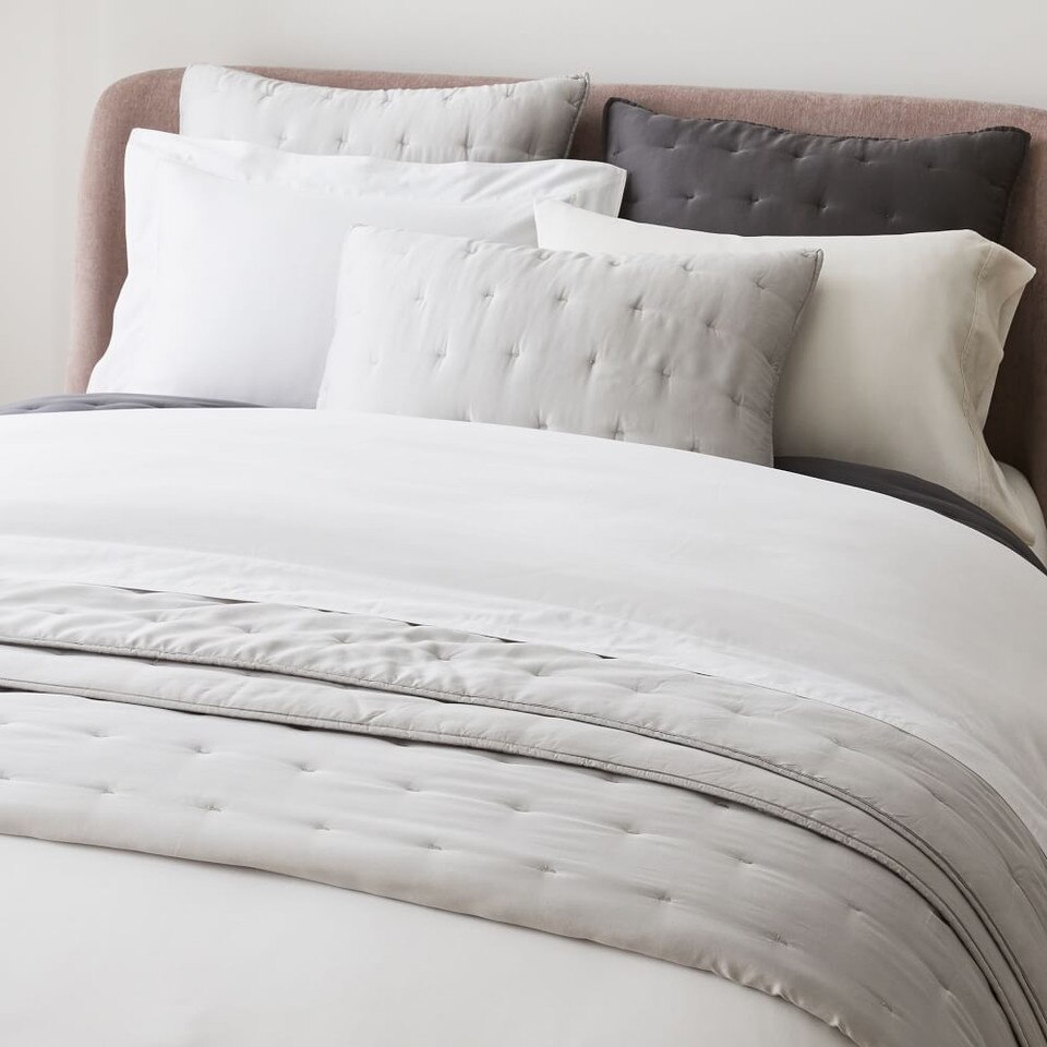 400-Thread-Count Organic Sateen Wide Hem Duvet Cover & Pillowcases