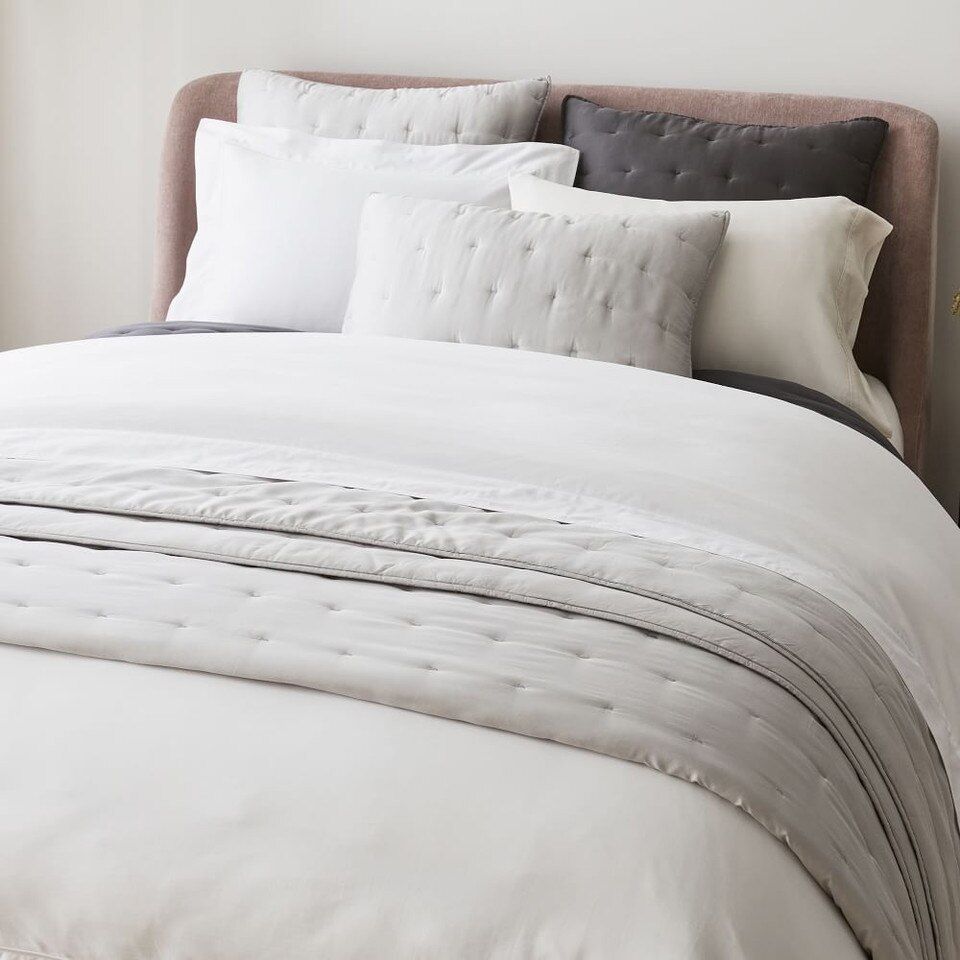 400-Thread-Count Organic Sateen Wide Hem Duvet Cover & Pillowcases