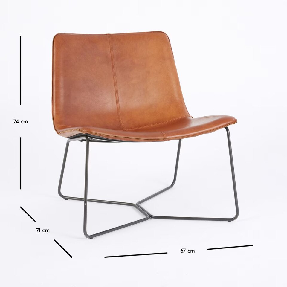 Slope Leather Lounge Chair
