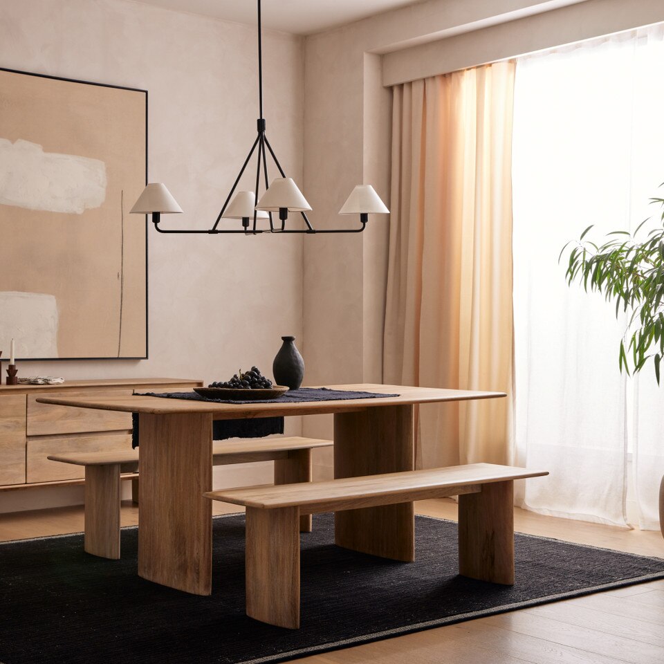Anton Solid Wood Dining Table (183 cm)