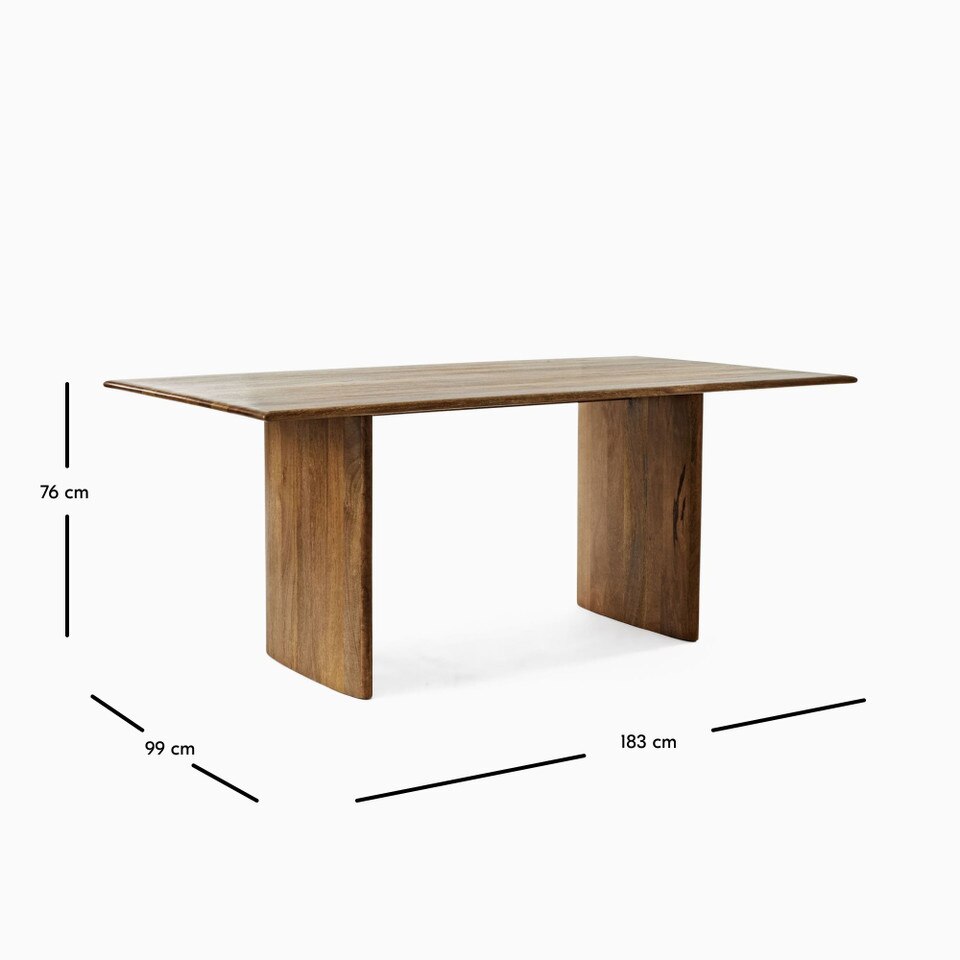 Anton Solid Wood Dining Table (183 cm)