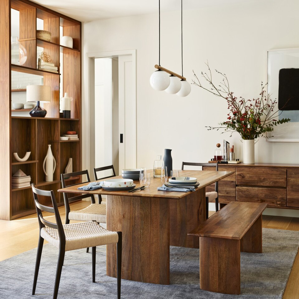 Anton Solid Wood Dining Table (183 cm)
