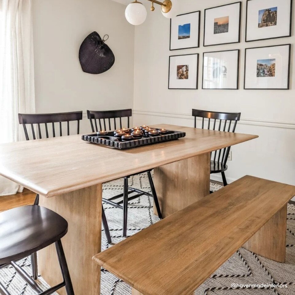 Anton Solid Wood Dining Table (183 cm)