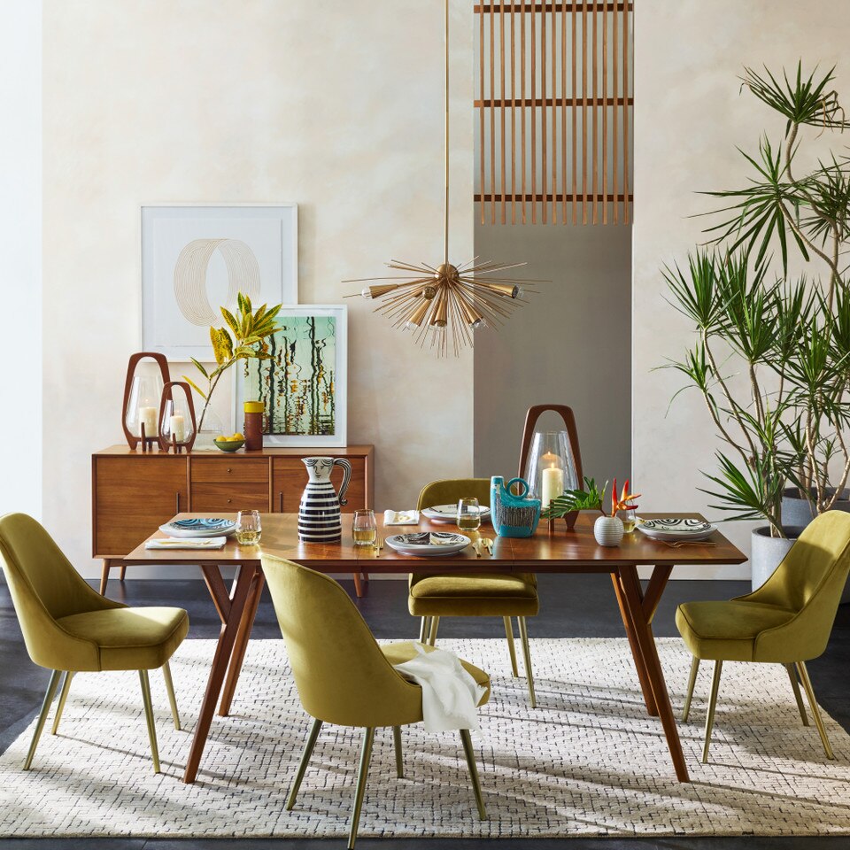 Mid-Century Modern Extendable Dining Table (99 cm - 234 cm)
