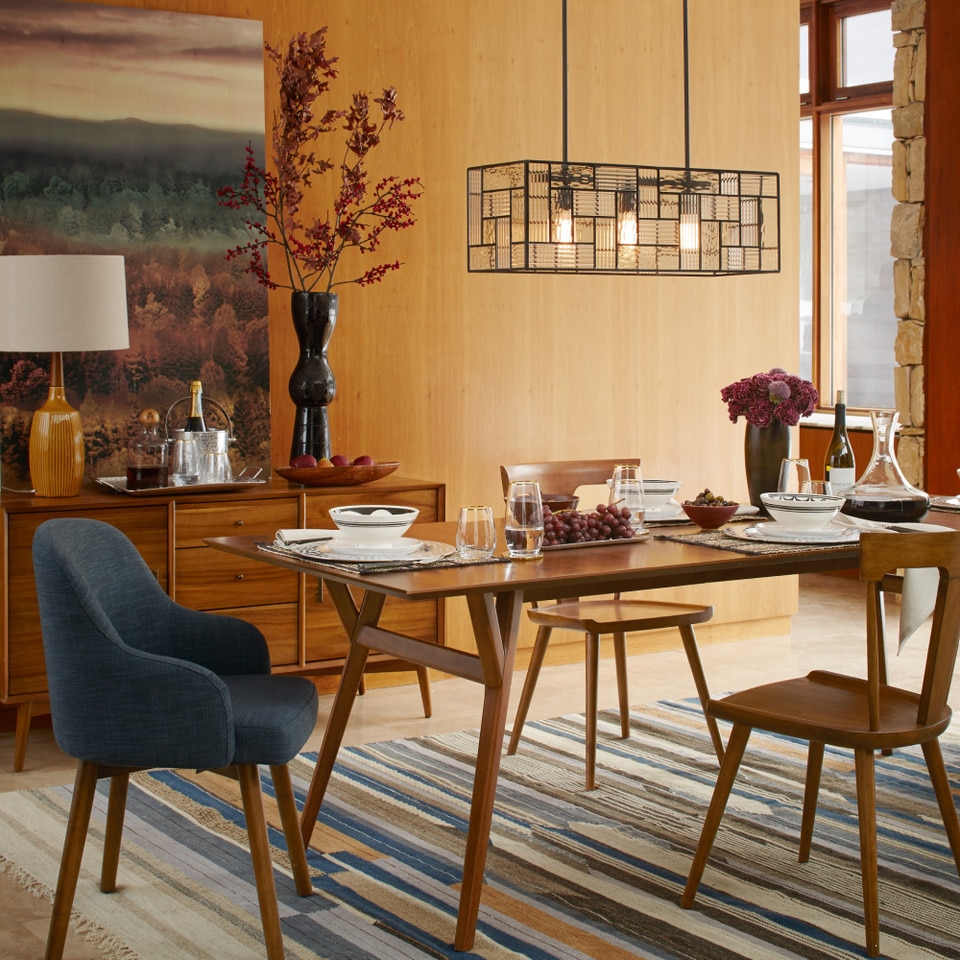 Mid-Century Modern Extendable Dining Table (99 cm - 234 cm)