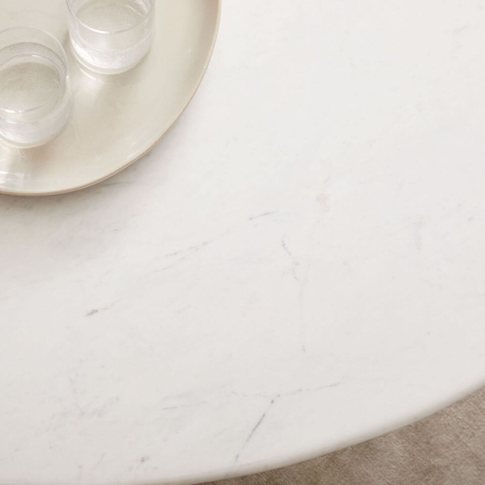 Silhouette Pedestal Marble Round Dining Table (122 cm - 152 cm)