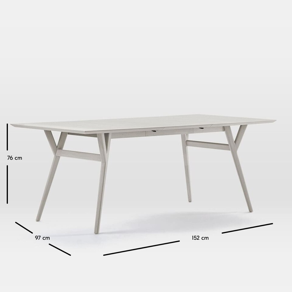 Mid-Century Modern Extendable Dining Table (152 cm - 203 cm)