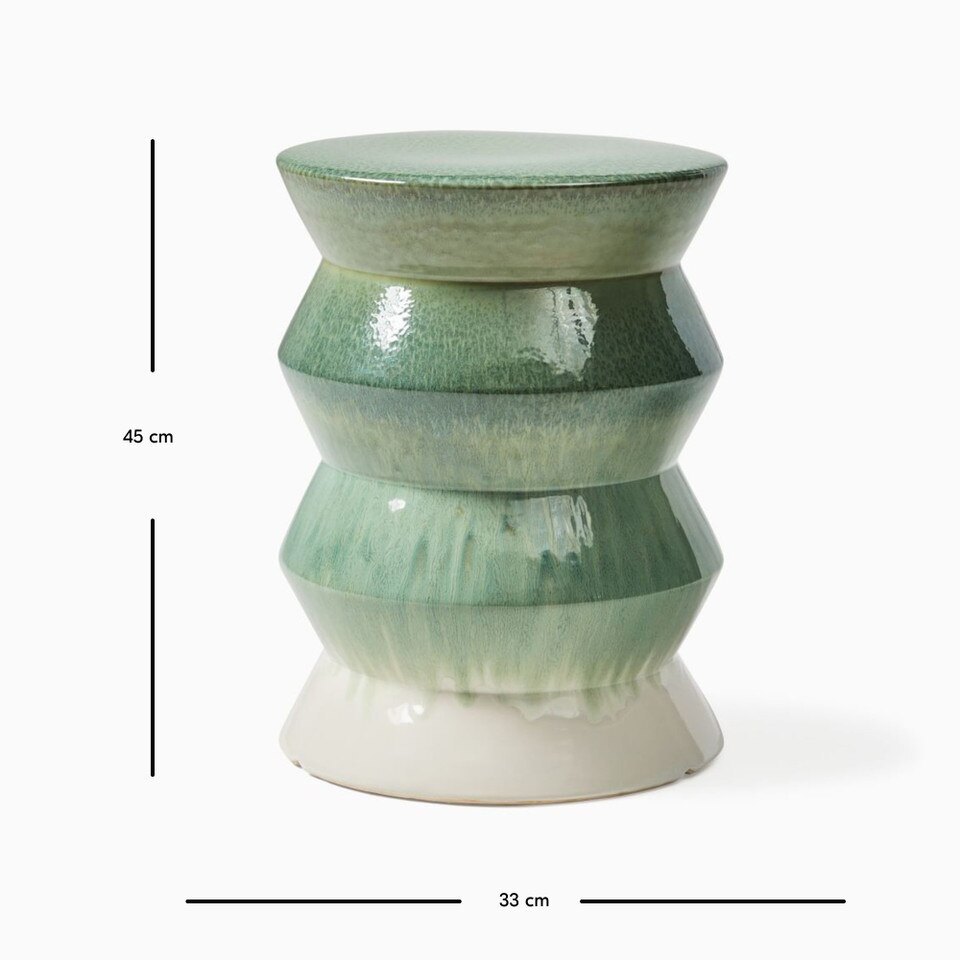 Cami Indoor/Outdoor Garden Ceramic Round Side Table (33 cm)