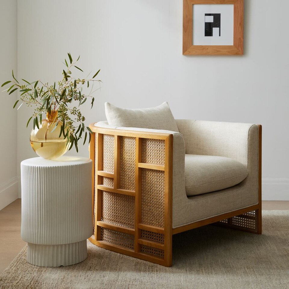 Fluted Indoor/Outdoor Garden Side Table (33 cm - 41 cm)