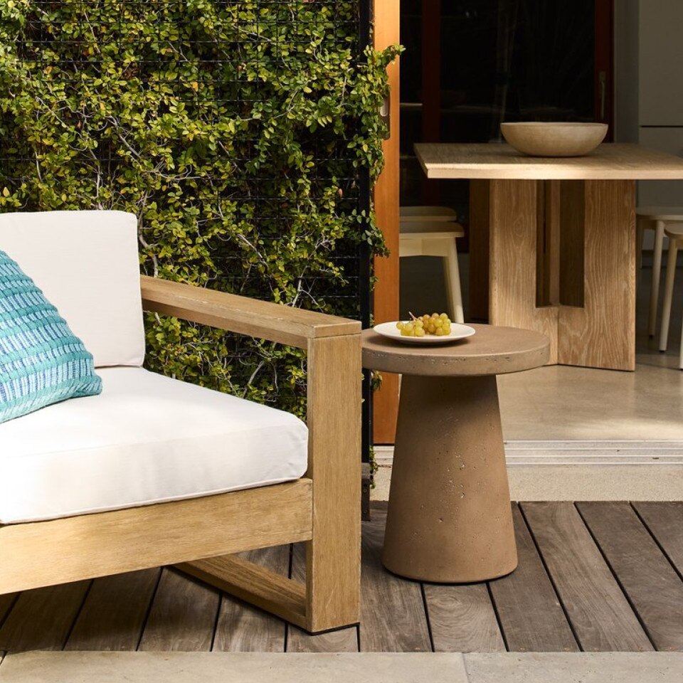 Textured Concrete Garden Side Table (46 cm)