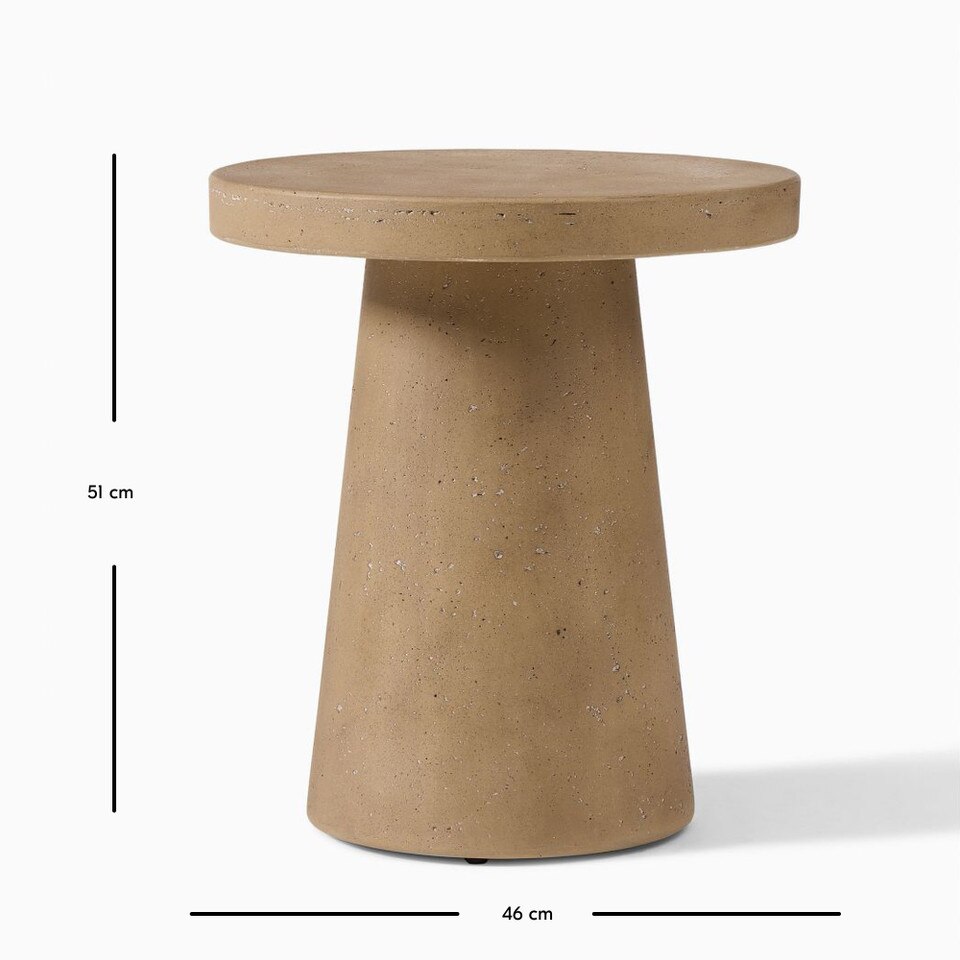 Textured Concrete Garden Side Table (46 cm)