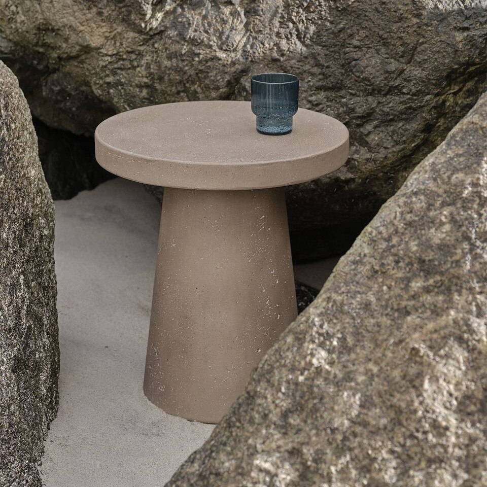 Textured Concrete Garden Side Table (46 cm)