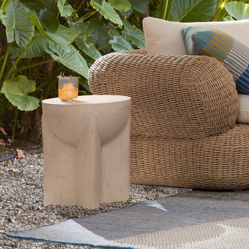 Monti Lava Stone Indoor/Outdoor Garden Side Table (38 cm)