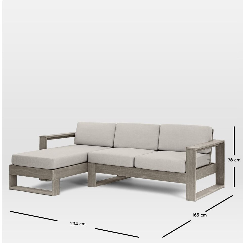 Portside Garden 2-Piece Chaise Sofa (234 cm)