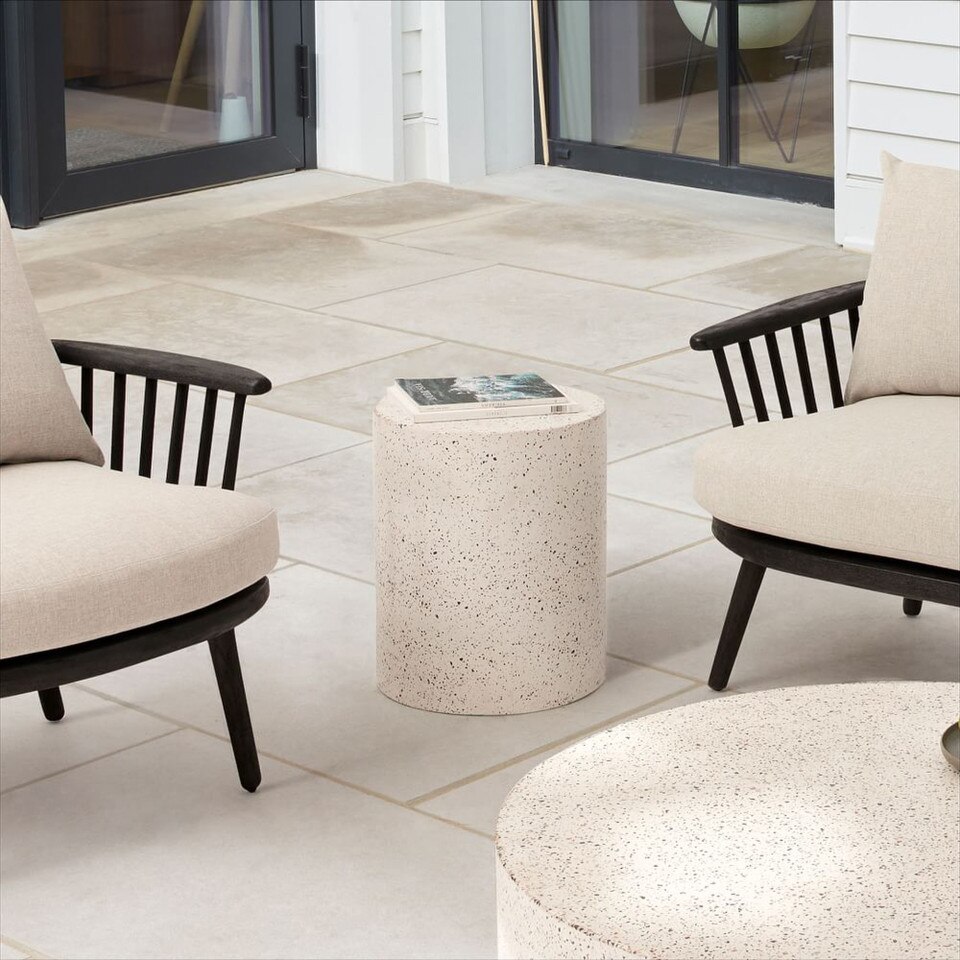 Terrazzo Drum Garden Round Side Table (38 cm)