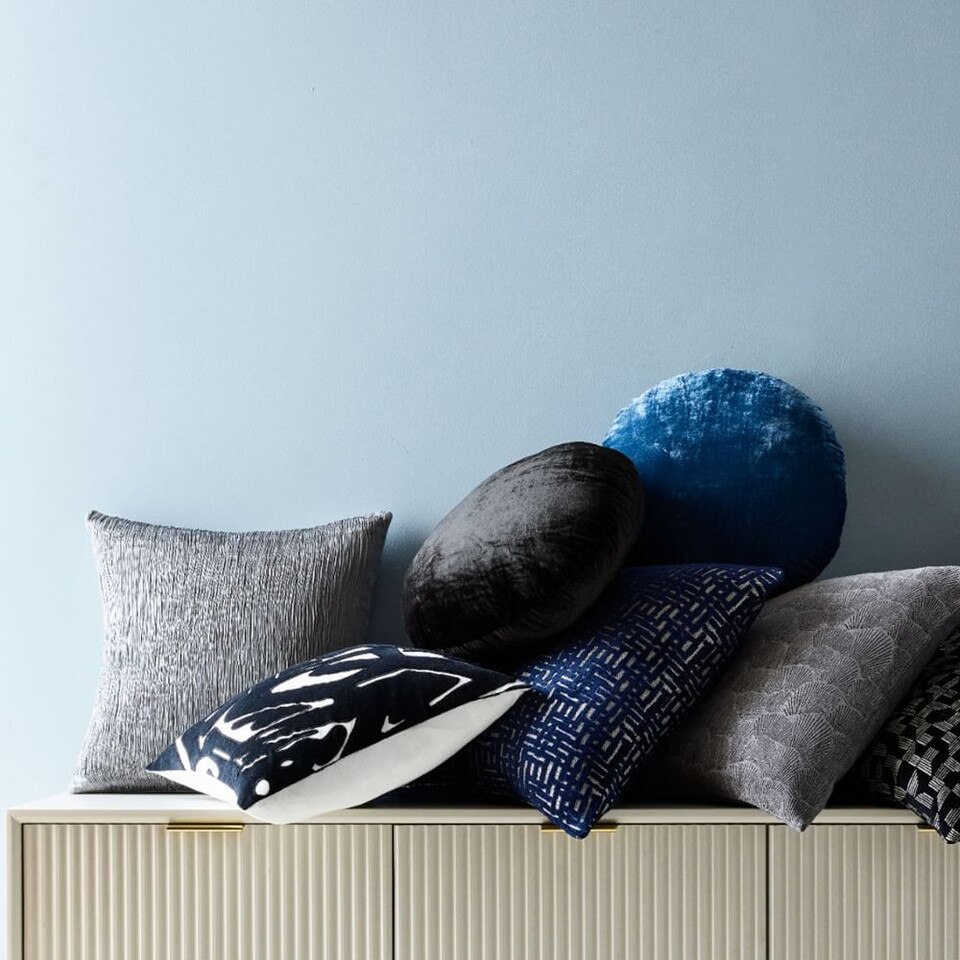 Abstract Velvet Applique Cushion Cover