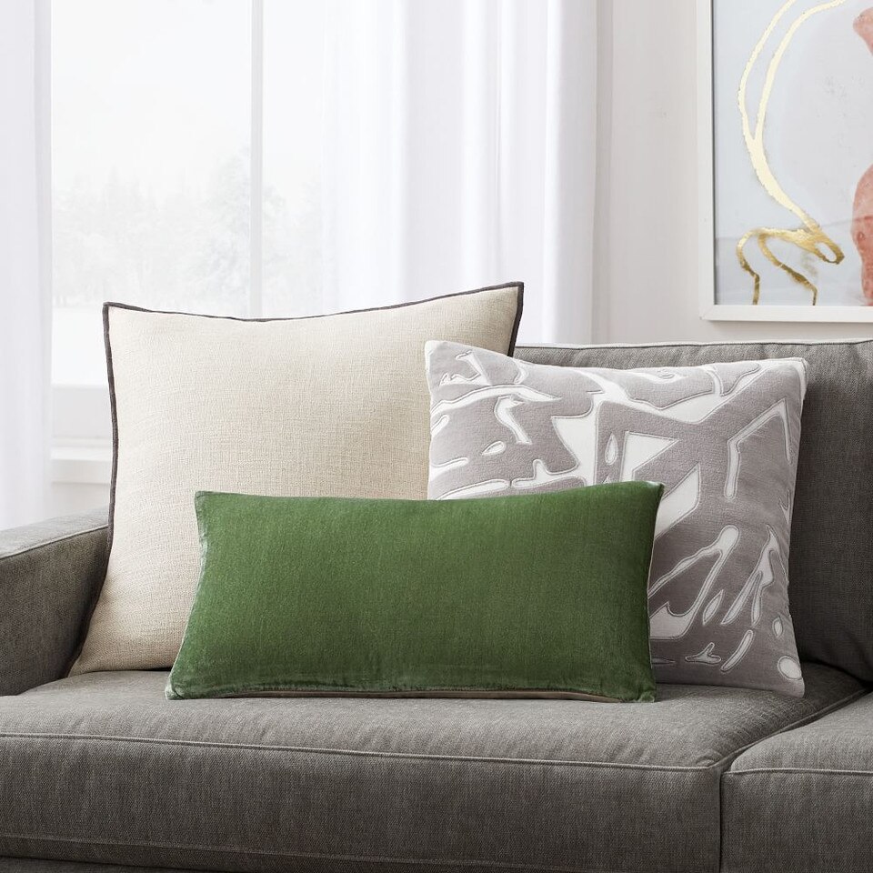 Abstract Velvet Applique Cushion Cover