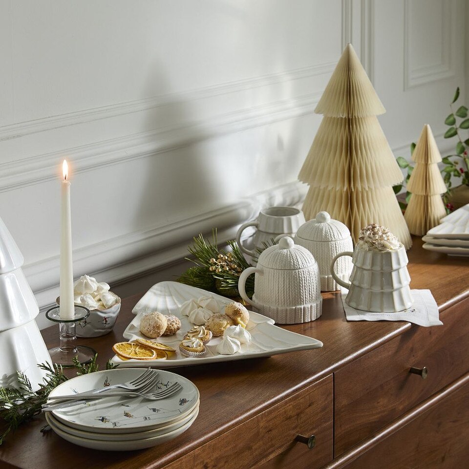 Neutral Decorative Paper Tabletop Trees