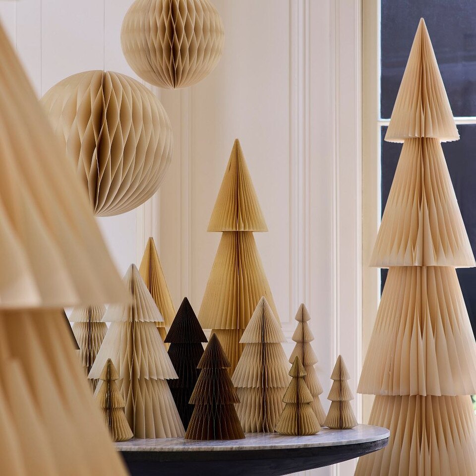Neutral Decorative Paper Tabletop Trees