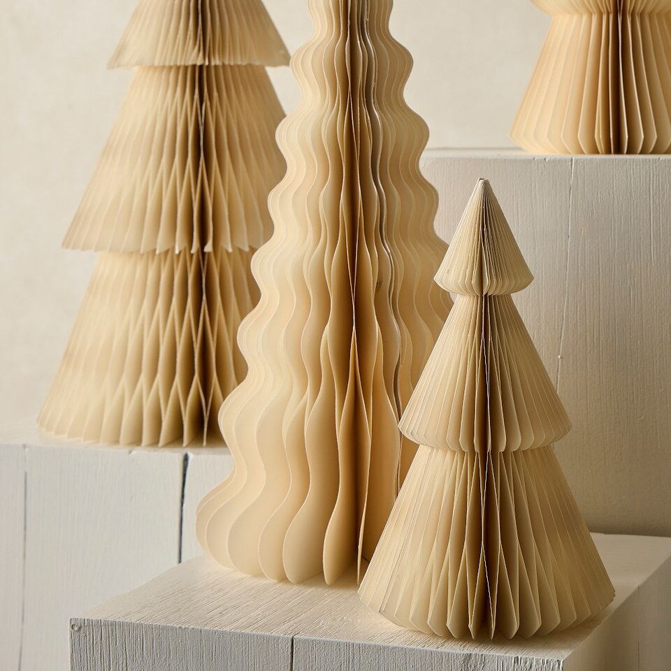 Neutral Decorative Paper Tabletop Trees