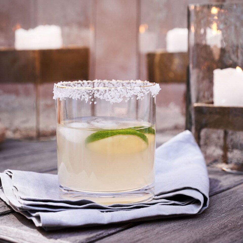 Acrylic Whiskey Glass - Gold Rimmed