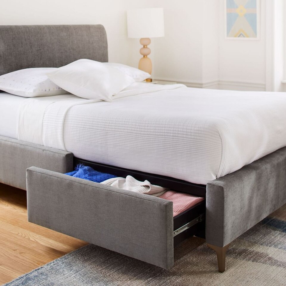 Andes Deco Upholstered Storage Bed