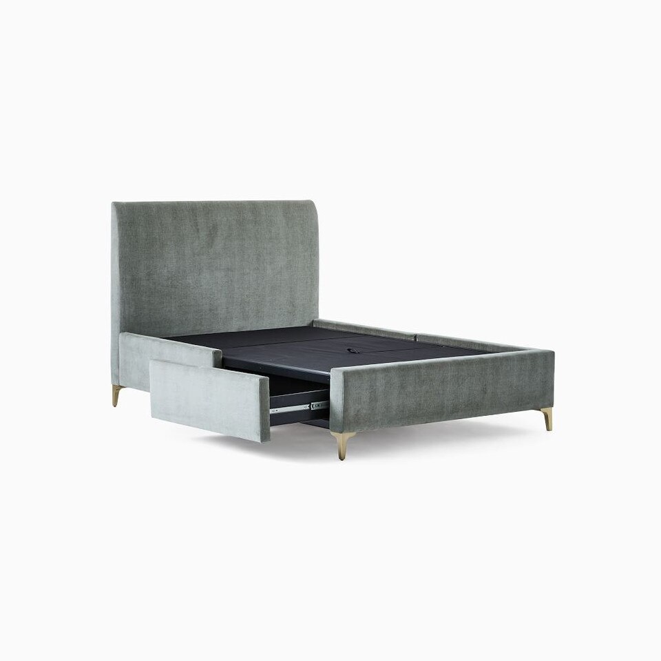 Andes Deco Upholstered Storage Bed