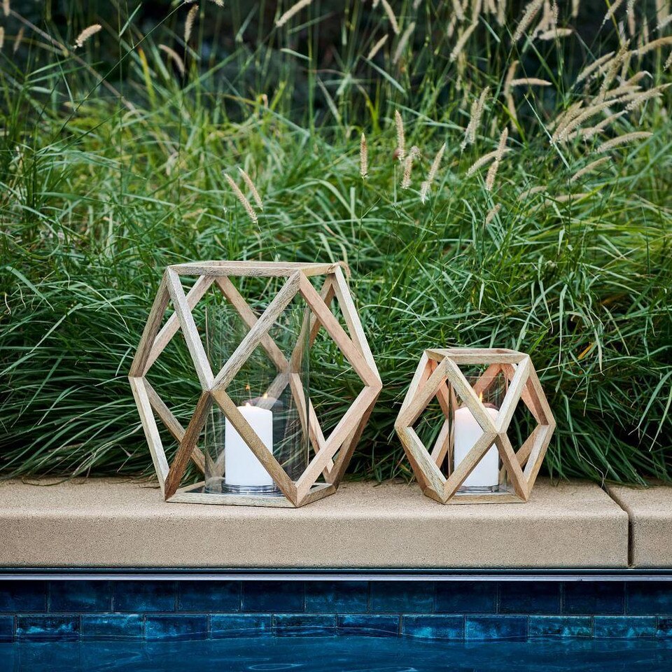 Angular Wood Lanterns