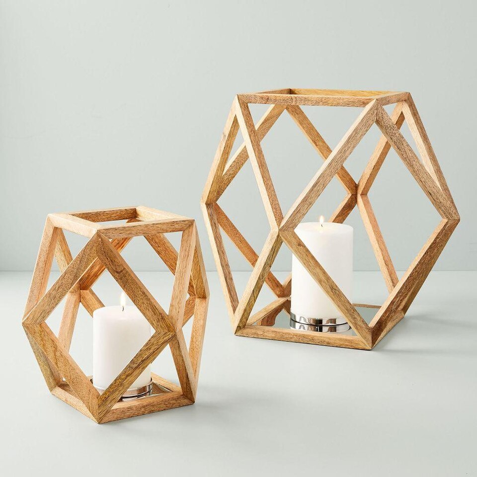 Angular Wood Lanterns