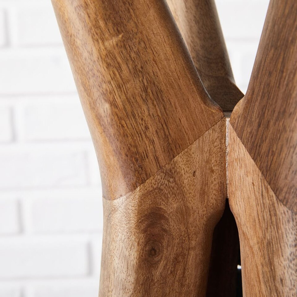 Anton Solid Wood Coat Rack - Burnt Wax