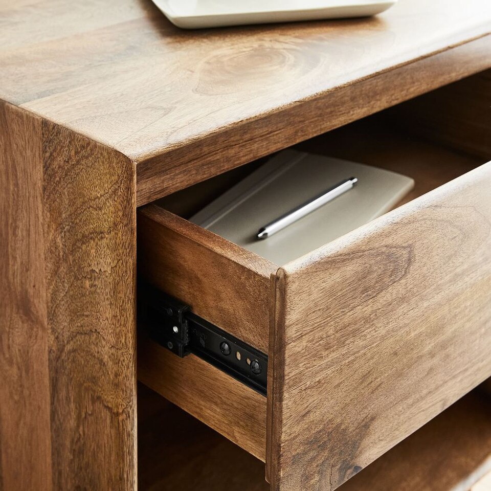 Anton Solid Wood Bedside Table (56 cm)