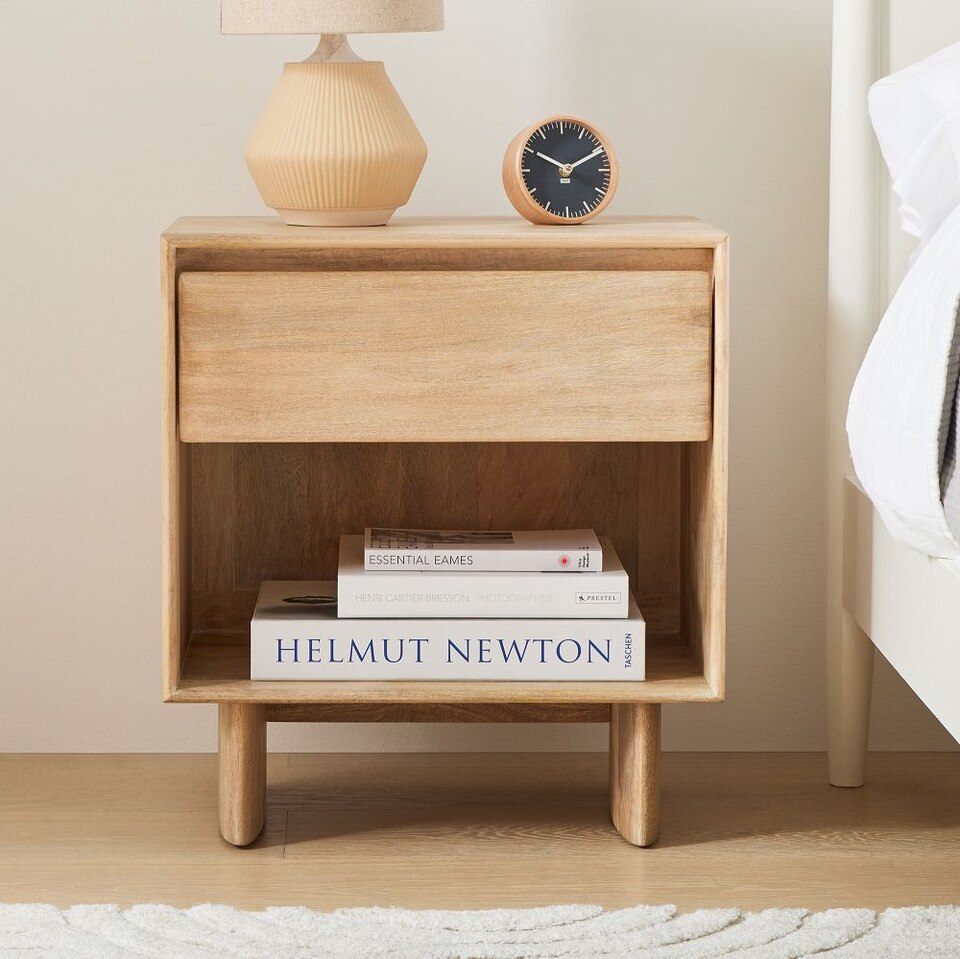 Anton Solid Wood Bedside Table (56 cm)