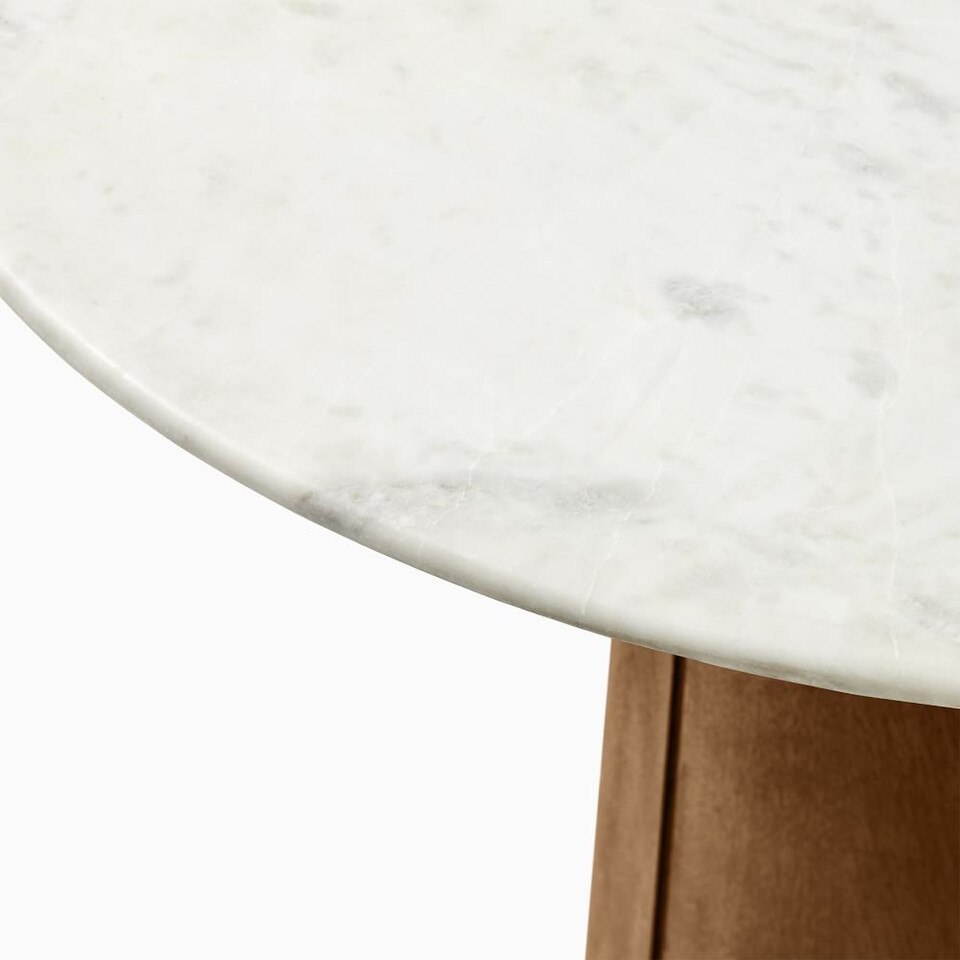 Anton Round Marble Pedestal Dining Table (112 cm - 122 cm)