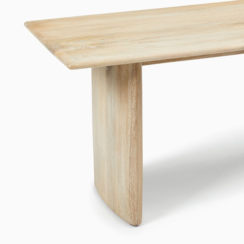 Anton Solid Wood Dining Bench (147 cm) - Cerused White