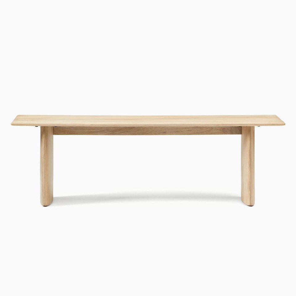 Anton Solid Wood Dining Bench (147 cm) - Cerused White