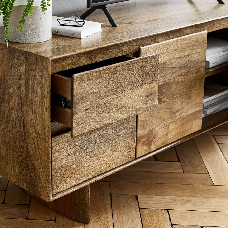 Anton Solid Wood Media Console (173 cm)
