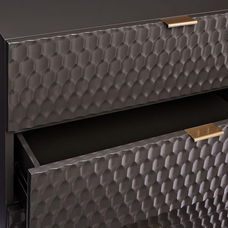 Audrey 5-Drawer Chest - Charcoal