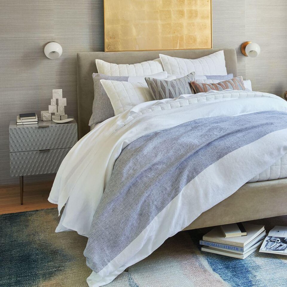 Audrey Bedside Table - Mist Grey