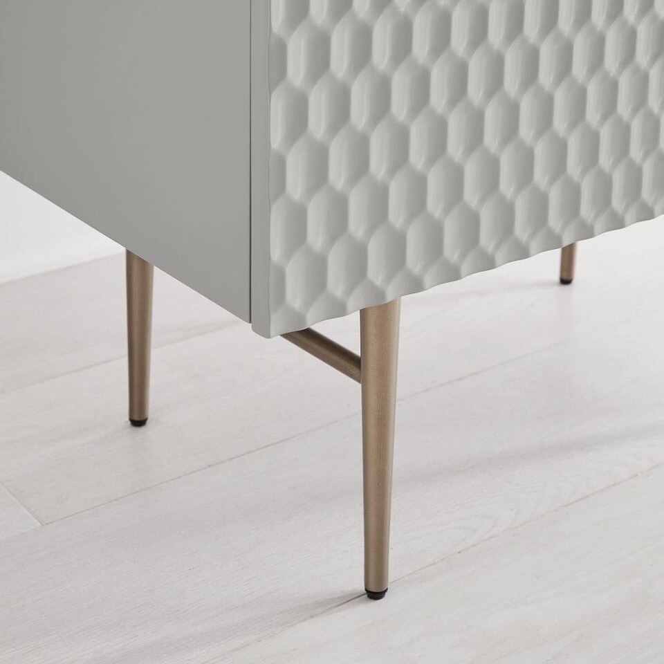 Audrey Bedside Table - Mist Grey